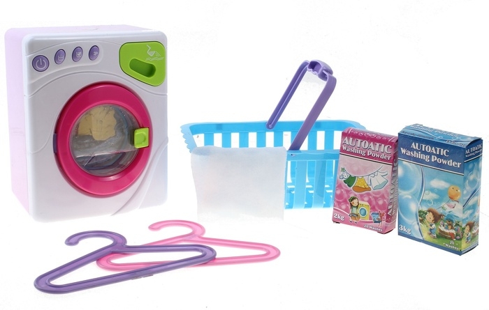 Набор Хозяюшка, стиральная машина и аксессуары, работает от батареек