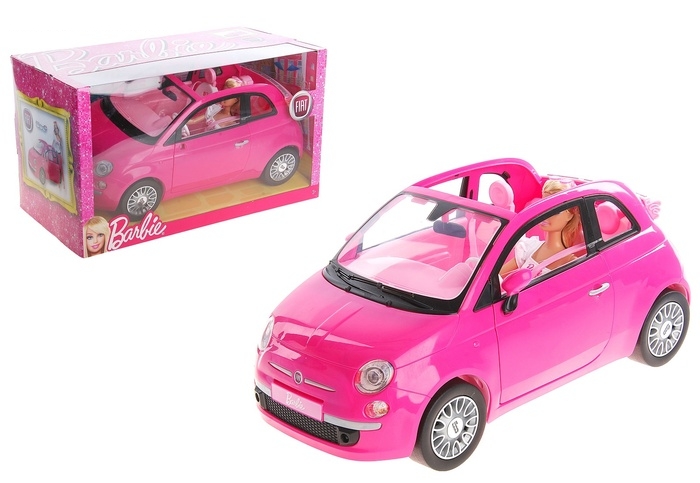 Игровой набор Розовый Фиат с куклой Barbie