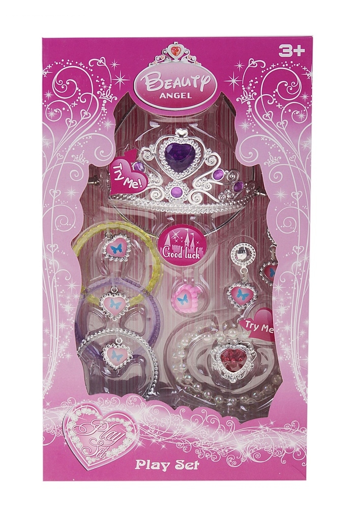 Набор украшений, Принцесса светится корона и кулон, 10 предметов