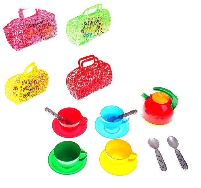 Набор посуды в сумке, цвета МИКС