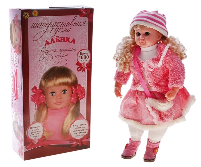 Кукла интерактивная Аленка, говорит по-русски более 1000 слов