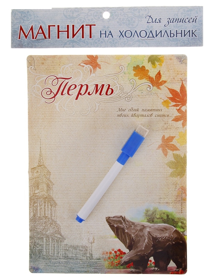 Магнитная доска с маркером Пермь 22*15 см