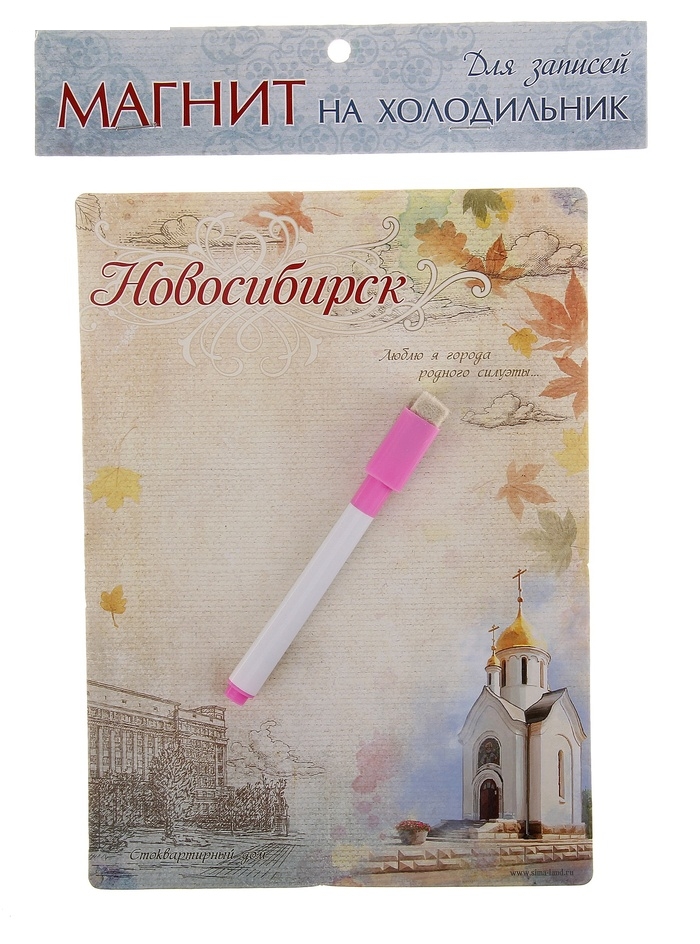Магнитная доска с маркером Новосибирск 22*15 см