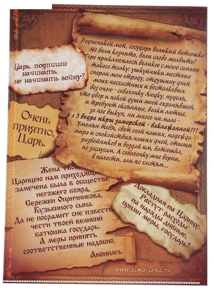 Папка для документов Царские дела