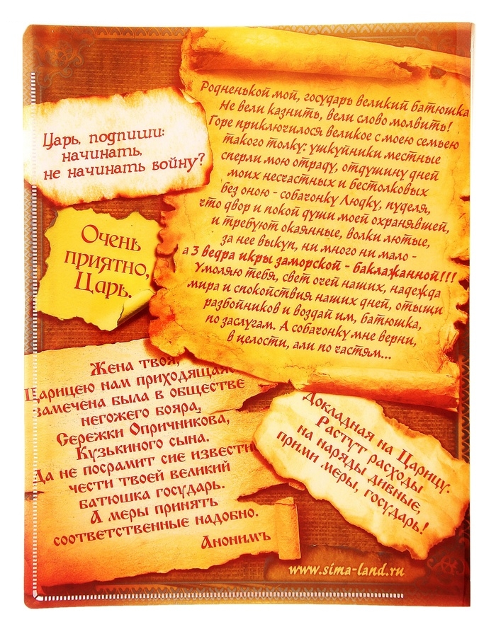 Папка для документов Царские дела, 10 холдеров