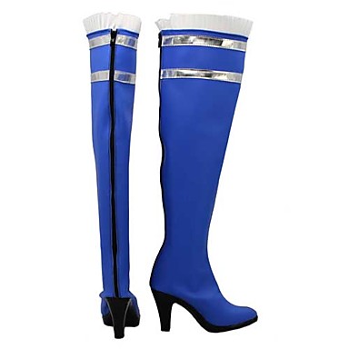 Лига Легенд Shinging Девушка Lux Синий  кожаные сапоги