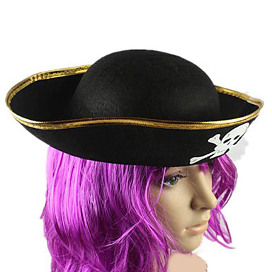 Пиратские Золотой / Серебряный Черный Брим Хэллоуин Капитан Ht (случайный цвет)