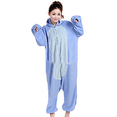 Мужская Симпатичные синий стежка ватки коралла пижамы