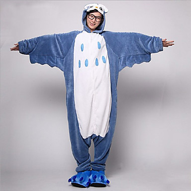 Мужская Забавный Синий Сова ватки коралла пижамы