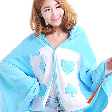 Прекрасный Синий Кролик ватки коралла Плащ