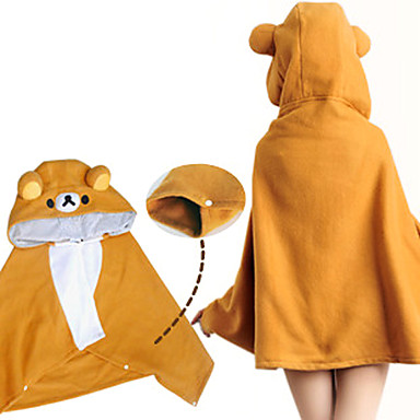 Мужская Rilakkuma ватки коралла Плащ