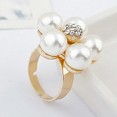 Элегантные цветы Перл Diand Ring