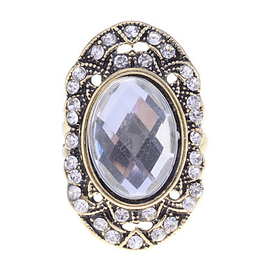 Lureme Vintage Полный кристаллов Rhinestone кольцо