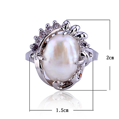 Овальный сплава Pearl Ring