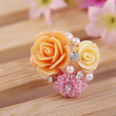 (1 шт) сладостных Женские Golden Pearl Кольца (оранжевый)