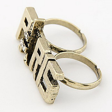 Ювелирные изделия Ретро Париже алфавит сплава кольцо