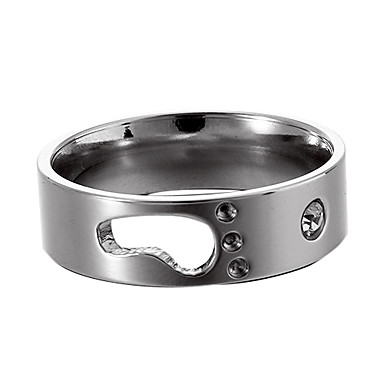 Сладостных Женская Серебряные Titanium стальные полосы кольца (1шт)