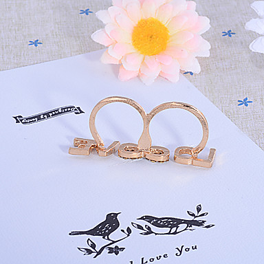 Любовь бриллиантами двухместный Ring Finger