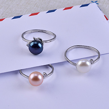 Алмазная Инкрустированный Pearl Ring (ассорти цветов)
