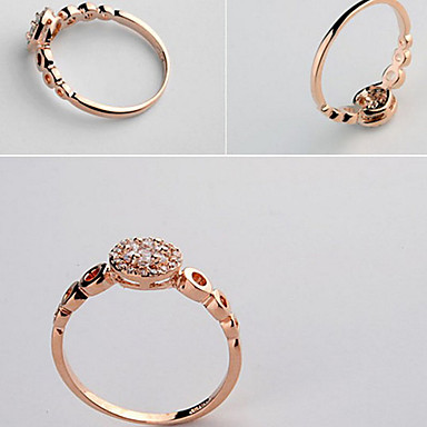 Сладостных Женские Прозрачные Rhinestone Кольца (золото) (1 шт)