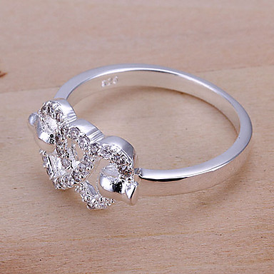 Двухместный Rhinestone сердца кольцо