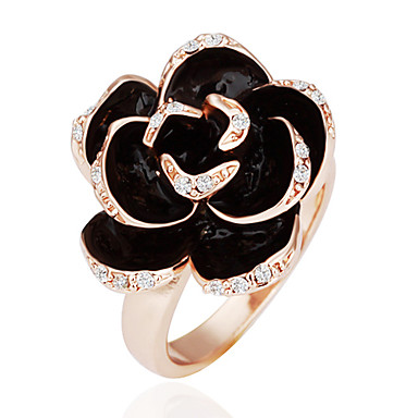 Swarovski Crystal-SWAROVSKI ELEMENTS зеленой меди 18KRGP кольцо LKN18KRGPR089