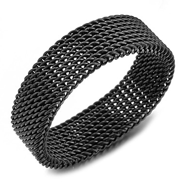 Black / Silver (1шт) моды человека титана стали кольцо диапазона