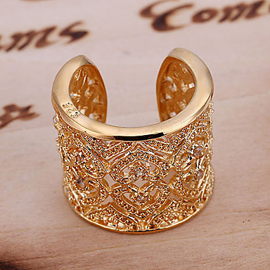 Великолепные золотые Полный Rhinestone Регулируемые кольца