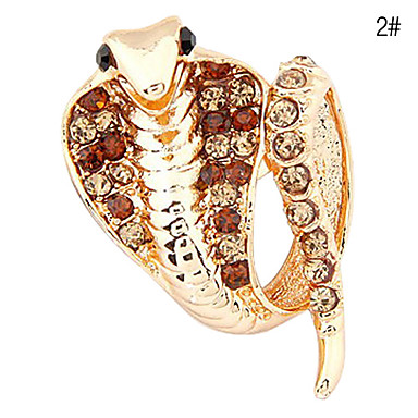Кристалл инкрустированные Спиральный Cobra кольцо