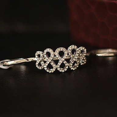 (1 шт) Женская мода Золотой 8 Слово Rhinestone Кольца (Золотой)