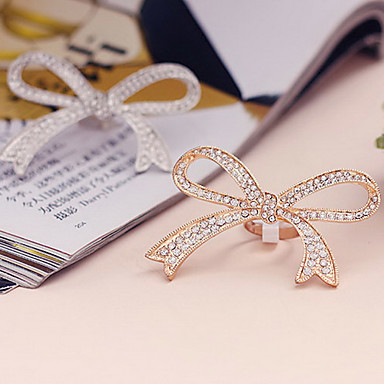 Полный бантом Rhinestone кольца (Random Color & Size)