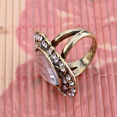 Lureme Vintage Полный кристаллов Rhinestone кольцо