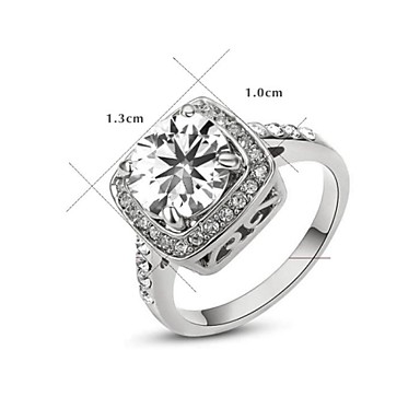 Классические Дамская 2.5CT Ясно Имитация Алмазный Обручальное кольцо