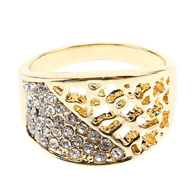 Половина выдалбливают Rhinestone Ring (ассорти цветов)