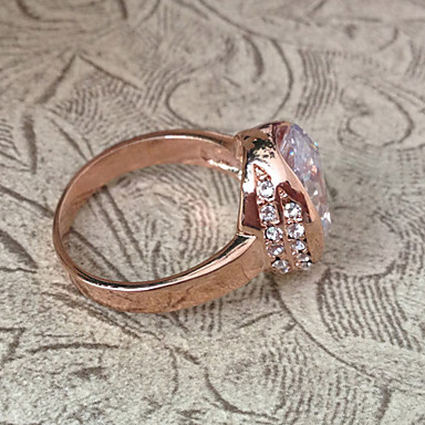 Женская мода Белый Кристалл кольцо (1 шт)