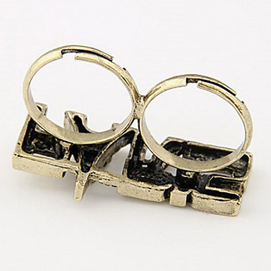 Ювелирные изделия Ретро Париже алфавит сплава кольцо