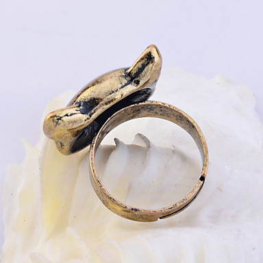 Lureme сплава Fox глава кольцо (разных цветов)