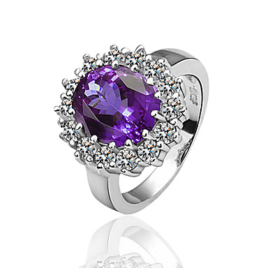 (1шт) способа серебряный кристалл кольцо