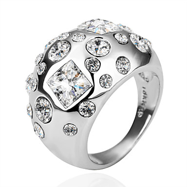 Swarovski Crystal-SWAROVSKI ELEMENTS зеленой меди 18KRGP кольцо LKN18KRGPR118