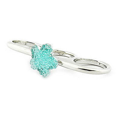 Цветочные тремя пальцами Мужская кольцо год сбора винограда (случайный цвет)