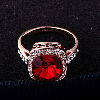 Сплав Циркон полым из Square Ring Gem (разных цветов)