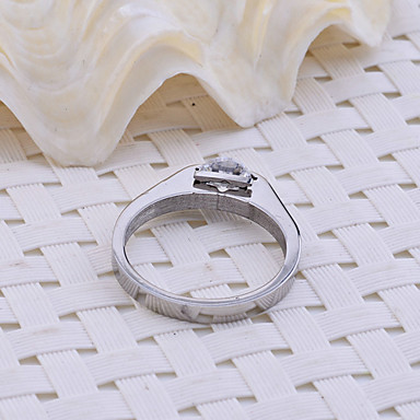 Lureme Простой Циркон Кольцо из нержавеющей стали