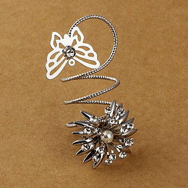 Корейская Rhinestone Цветочный стиль и формы бабочки Кольца (Random Color)