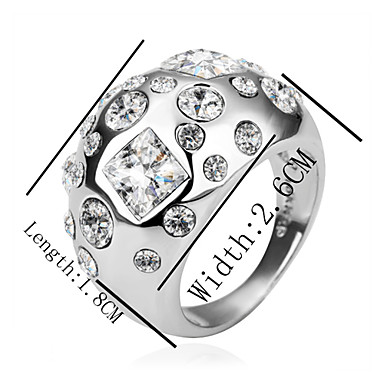 Swarovski Crystal-SWAROVSKI ELEMENTS зеленой меди 18KRGP кольцо LKN18KRGPR118
