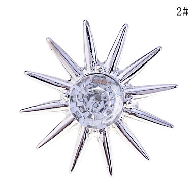 Lureme nk Стиль сплав Заклепки Rhinestone кольца (разных цветов)