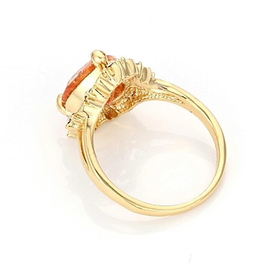 Сияющий Champagne Gold Австрия Кристалл Ocean сердце кольцо