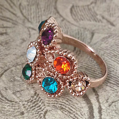Женская мода Ассорти Цвет Rhinestone кольца (1 шт)