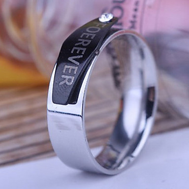 Алмазный инкрустированные "Forever" Black Ring (ассорти размеры)