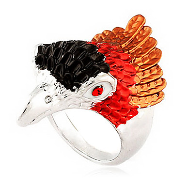 Eagle Форма Сплав Rhinestone кольца (случайный цвет)