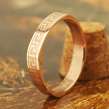 Розовое золото Great Wall Square Ring (разные размеры)